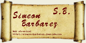 Simeon Barbarez vizit kartica